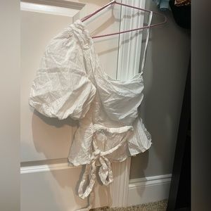 minkpink one shoulder top